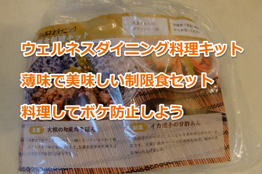 ウェルネスダイニング料理キットは色んな意味で高齢者向け【口コミ】