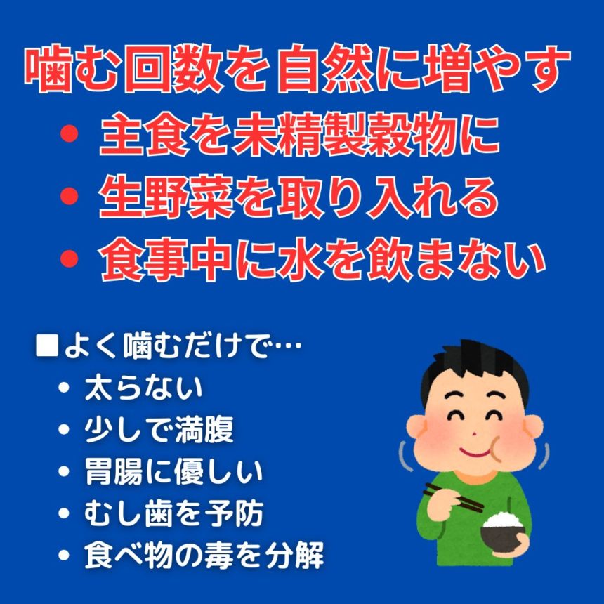 よく噛むダイエットで噛む回数を増やす方法